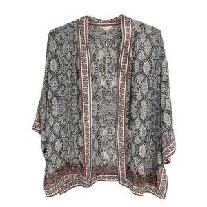 Max Studio Open Kimono Cardigan Paisley Print Sz 1X NWT